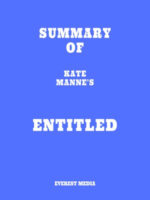cover image of Summary of Kate Manne's Entitled